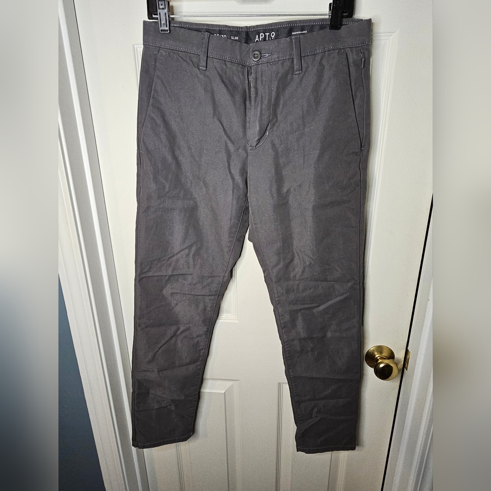 Apt. 9 Men's Charcoal Chinos